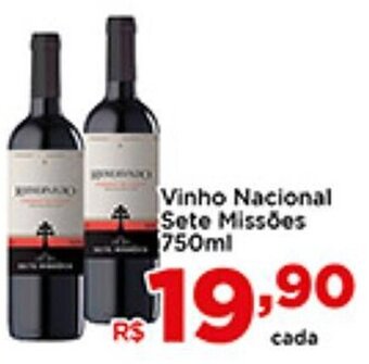 Shibata Supermercados Vinho Nacional Sete Missoes 750ml oferta