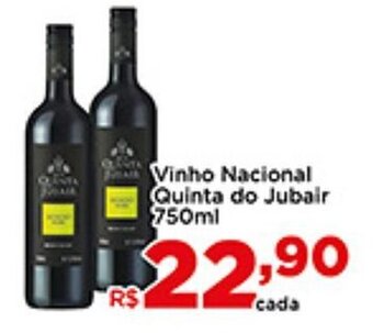 Shibata Supermercados Vinho Nacional Quinta do Jubair 750ml oferta