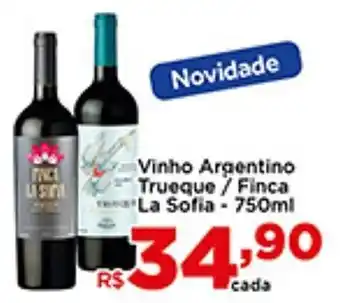 Shibata Supermercados Vinho Argentino Trueque/ Finca La Sofia 750ml oferta