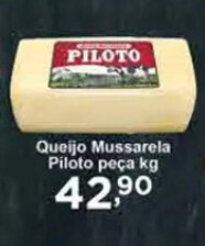 Rossi Supermercado Queijo Mussarela Piloto peca 1kg oferta