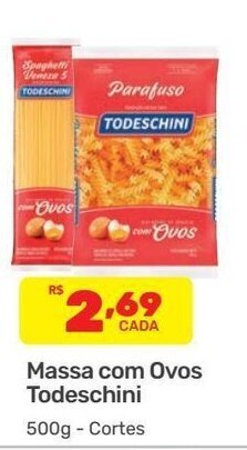 Supermercados Condor Massa com Ovos Todeschini 500g oferta