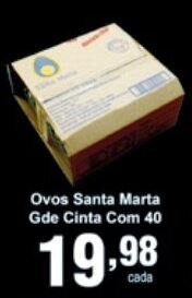 Rossi Supermercado Ovos Santa Marta Gde Cinta com 40 oferta