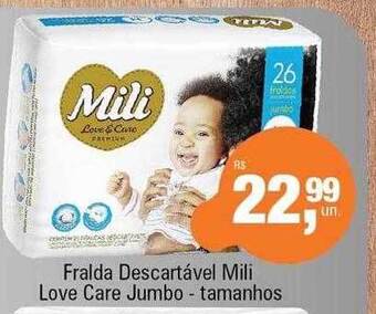 Supermercados Alvorada Fralda descartável mili love care jumbo tamanhos oferta