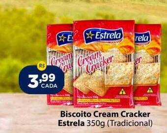 Biscoito cream cracker estrela tradicional