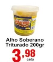 Rossi Supermercado Alho Soberano Triturado 200g oferta