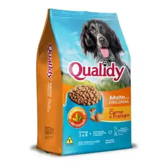 São Roque Supermercados Ração para cães adultos qualidy original carne frango embalagem 1kg oferta