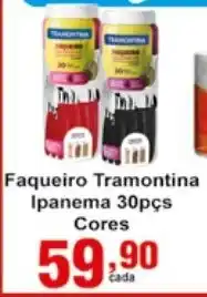 Rossi Supermercado Faqueiro Tramontina Ipanema 30pc Cores oferta