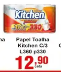 Rossi Supermercado Papel Toalha Kitchen c/3 L 360 P 330 oferta