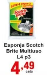 Rossi Supermercado Esponja Scotch Brite Multiuso L4 P3 oferta