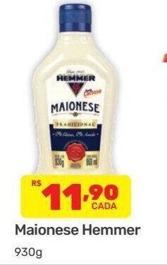 Supermercados Condor Maionese Hemmer 930g oferta
