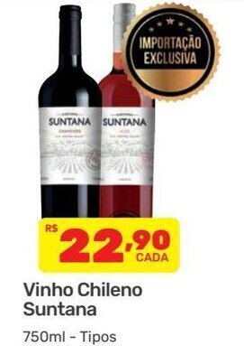 Supermercados Condor Vinho Chileno Suntana 750ml oferta