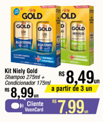 Fort Atacadista Kit Niely Gold Shampoo 275ml + Condicionador 175ml oferta