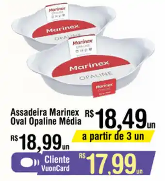 Fort Atacadista Assadeira Marinex Oval Opaline Media oferta