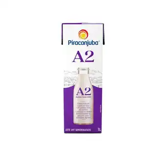 Zona Sul Leite uht tipo a2a2 semidesnatado piracanjuba caixa com tampa 1l oferta