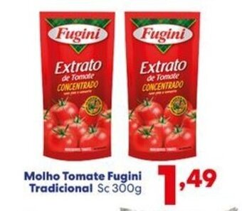 Molho Tomate Fugini Tradicional Sc 300g