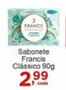 Rossi Supermercado Sabonete Francis Classico 90g oferta