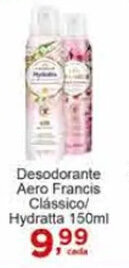 Rossi Supermercado Desodorante Aero francis Classico/ Hydratta 150ml oferta