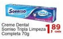 Rossi Supermercado Creme Dental Sorriso Tripla Limpeza Completa 70g oferta