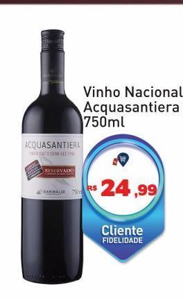 Tonin Superatacado Vinho nacional acquasantiera 750ml oferta