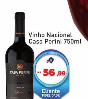 Tonin Superatacado Vinho nacional casa perini 750ml oferta