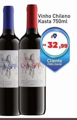 Tonin Superatacado Vinho chileno kasta 750ml oferta