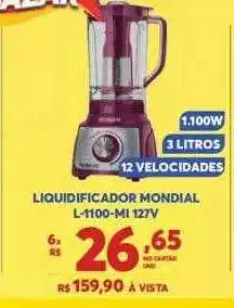 Atacadão Centro Sul Linquidificador mondial l-1100-mi 127v oferta