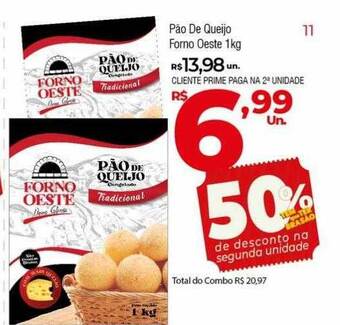 Brasão Supermercados Pão de queijo forno oeste oferta