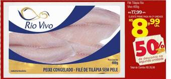 Brasão Supermercados Filé tilápia rio vivo oferta