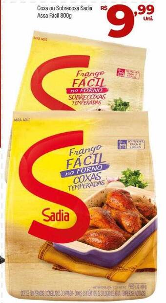 Brasão Supermercados Coxa ou sobrecoxa sadia assa facil oferta