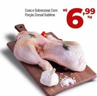 Coxa e sobrecoxa com porção dorsal sublime