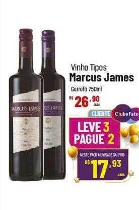 Vinho tipos marcus james garrafa