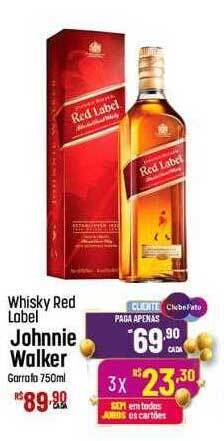Muffato Whisky red label johnnie walker garrafa oferta