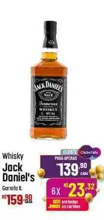 Whisky jack daniel's garrafa