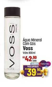 Muffato Água mineral com gás voss vidro oferta