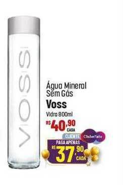 Muffato Água mineral sem gás voss vidro oferta