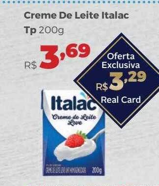 Villarreal Supermercados Creme de leite italac tp oferta