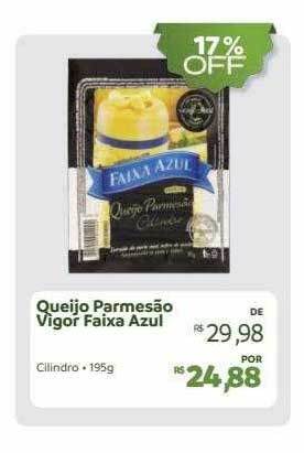 Hiperideal Supermercados Queijo parmesão vigor faixa azul oferta