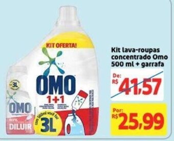 Extra Supermercado Kit lava roupas concentrado Omo 500ml + Garrafa oferta