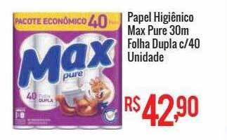 Mart Minas Papel higiênico max pure 30m folha dupla oferta