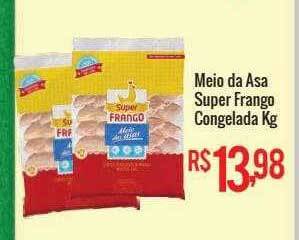 Meio da asa super frango congelada