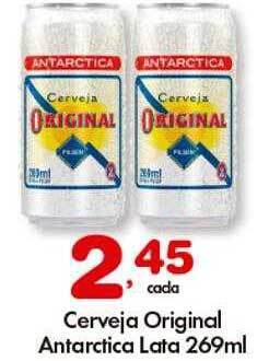 Cerveja original antarctica lata
