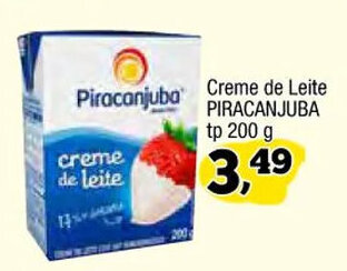 Amarelinha supermercados Creme de Leite Piracanjuba TP 200g oferta