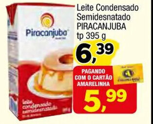 Amarelinha supermercados Leite Condensado Semidesnatado Pirancanjuba TP 395g oferta
