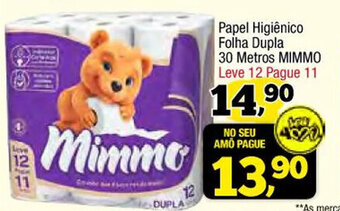 Amarelinha supermercados Papel Higiénico Folha Dupla 30m Mimmo oferta