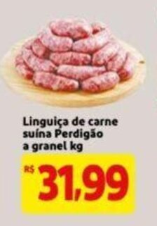 Extra Supermercado Linguica de carne Suina Perdigao a granel 1kg oferta