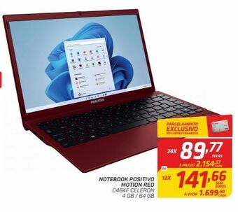 GBarbosa Notebook positivo motion red oferta