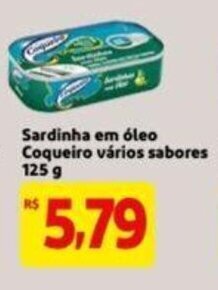 Extra Supermercado Sardinha em oleo Coqueiro varios sabores 125g oferta