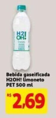 Extra Supermercado Bebida gaseificada H20H! Limoneto pet 500ml oferta