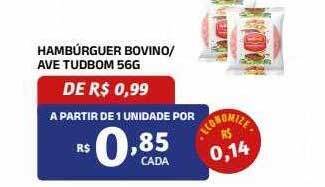 Hambúrguer bovino ave tudbom
