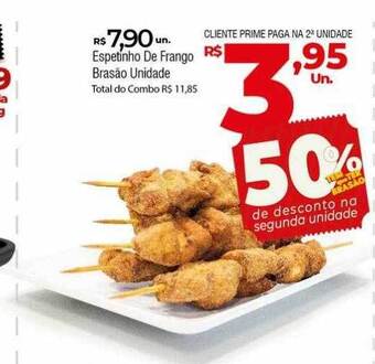 Brasão Supermercados Espetinho de frango brasão oferta
